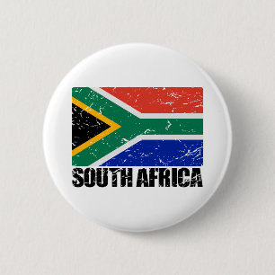 Vintage Flagge Südafrikas Button