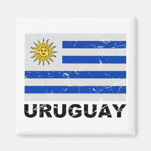 Vintage Flagge Uruguays Magnet