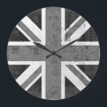 Vintage Flagge Vereinigtes Königreich 3 Große Wanduhr<br><div class="desc">Vintage Flagge Vereinigtes Königreich</div>