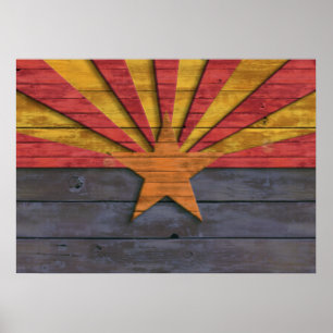 Vintage Flagge von Arizona Poster
