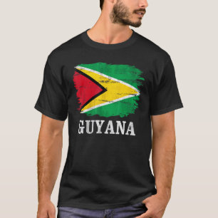 Vintage Flagge von Guyana T-Shirt