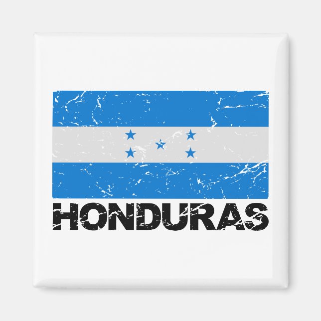 Vintage Flagge von Honduras Magnet (Vorne)