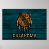 Vintage Flagge von Oklahoma