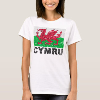 Vintage Flagge Wales CYMRU T-Shirt