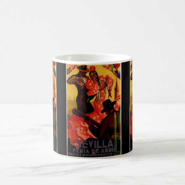 Vintage Flamencotänzer spanisch Kaffeetasse (Mittel)