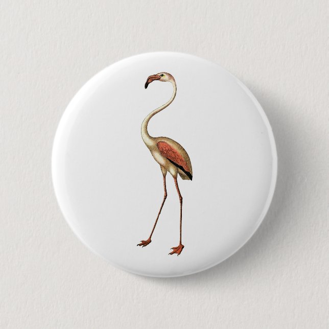 Vintage Flamingo Button (Vorderseite)