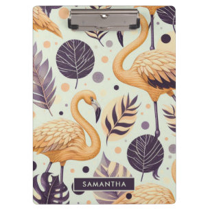 Vintage Flamingo Nahtlos Klemmbrett