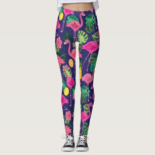 Vintage Flamingos, Sommerelemente Leggings