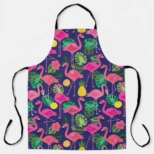 Vintage Flamingos, Sommerelemente Schürze