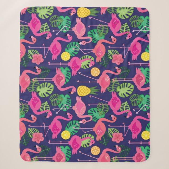 Vintage Flamingos, Sommerelemente Sherpadecke (Vorderseite)