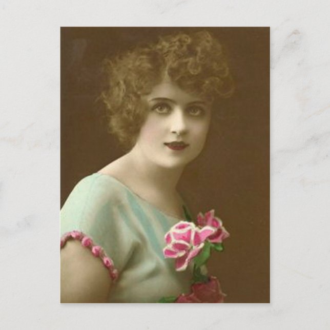 Vintage Flapper (11) Postkarte (Vorderseite)