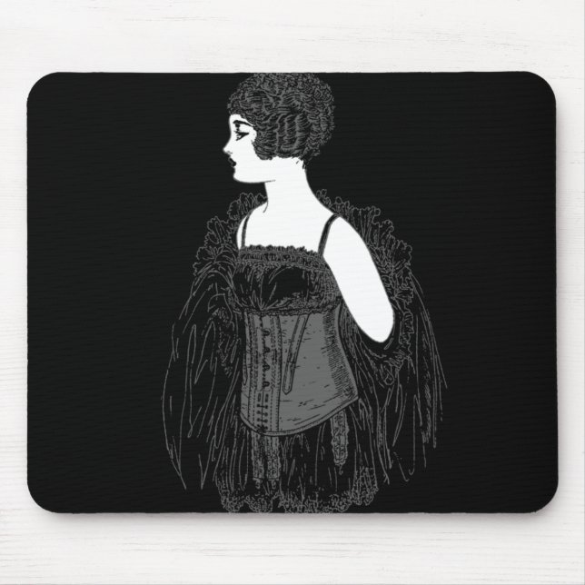 Vintage-Flapper-Korsett Mousepad (Vorne)