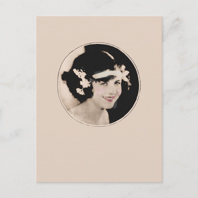 Vintage Flapper Postkarte (Vorderseite)