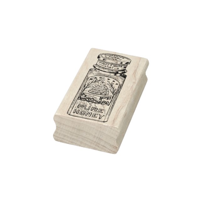 Vintage Flasche Honig Gummi Briefmarke Gummistempel (Stempel)