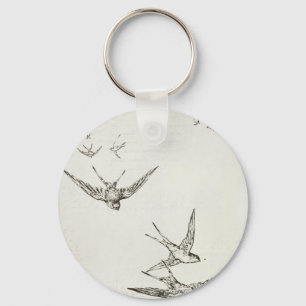 Vintage Fliegen-Vögel Schlüsselanhänger