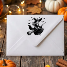 Vintage fliegende Hexe Retro Halloween