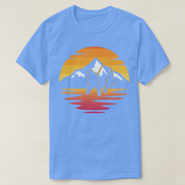 Vintage Fliegenfischerei T-Shirt (Design vorne)
