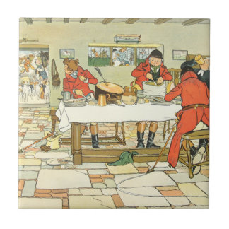 Vintage Fliese Cecils Aldin das Jagd-Frühstück