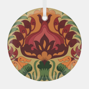 Vintage Fliesen, Jugendstil-Dekoration. Ornament Aus Glas