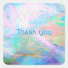 Vintage Floral Abstract – Romantic Pattern Thanks Quadratischer Aufkleber