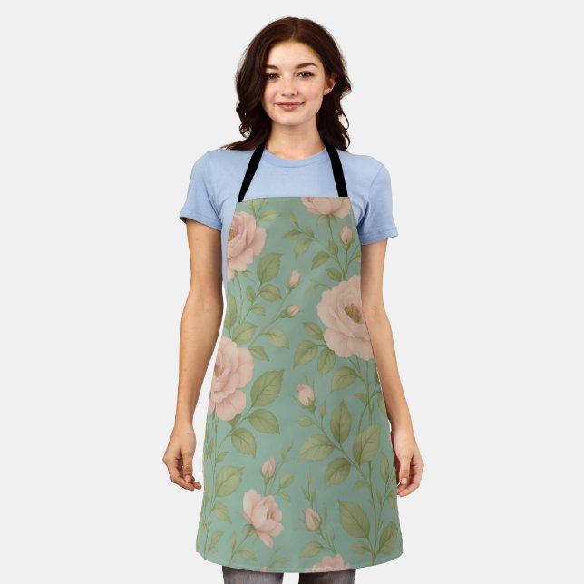 Vintage Floral Apron Schürze (Getragen)