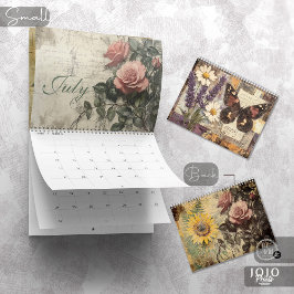 Vintage Floral Butterfly Calendar Kalender