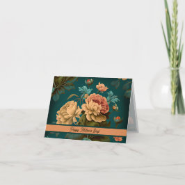 VINTAGE FLORAL DESIGN MUTTER'S DAY CARD DANKESKARTE