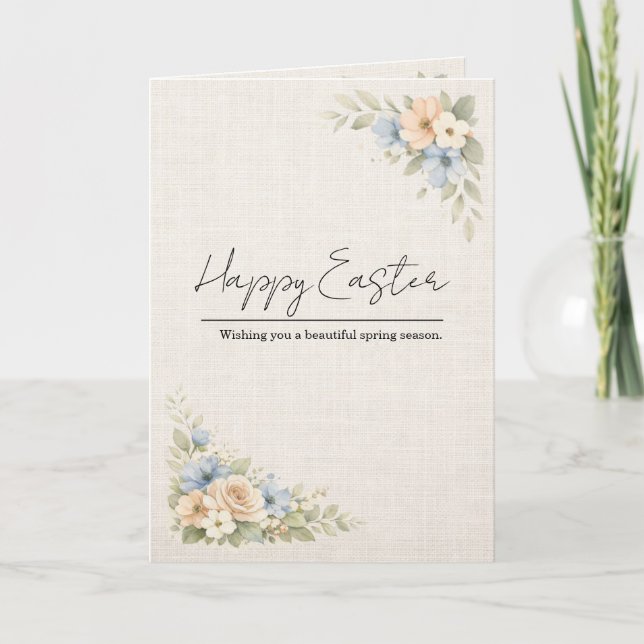 Vintage Floral Easter Card Karte (Vorderseite)