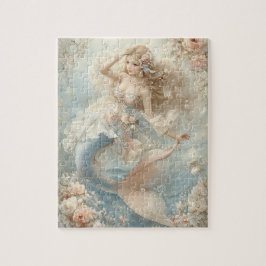 Vintage Floral Fantasy Meerjungfrau Pastell Nostal