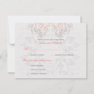 Vintage floral Geblüht Baby Pink (R) RSVP-Karte RSVP Karte