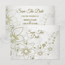 Vintage Floral Greenery Wedding Save The Date