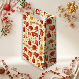 Vintage Floral Heart Birthday Valentine Pattern Kleine Geschenktüte