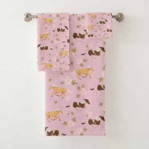 Vintage Floral Horse Motif