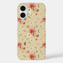 Vintage Floral iPhone & coque ipad en beige