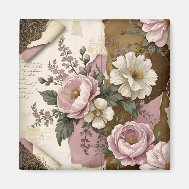 Vintage Floral - Magnet   (Devant)
