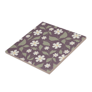 Vintage Floral Modernes Landhaus Sage & Pflaume Fliese