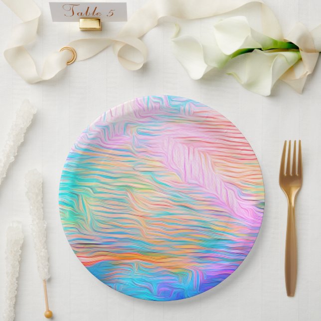 Vintage Floral Nature – Romantic Eastern Pattern Pappteller (Hochzeit)