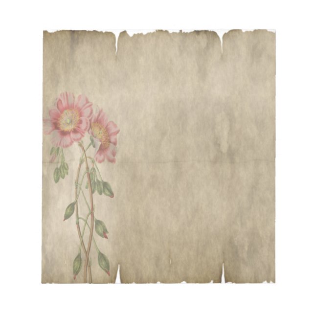 Vintage Floral Notizblock (Vorderseite)
