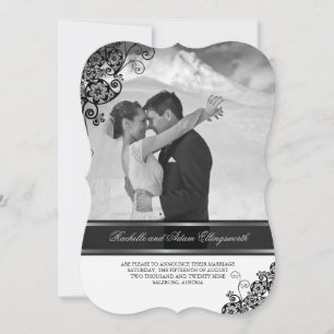 Vintage Floral Paisley Mariage photo Faire-part