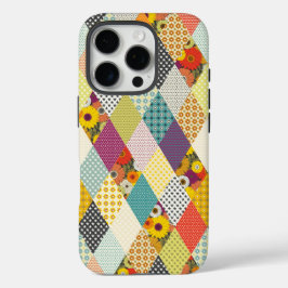 vintage floral patchwork quilt iPhone 16 pro hülle