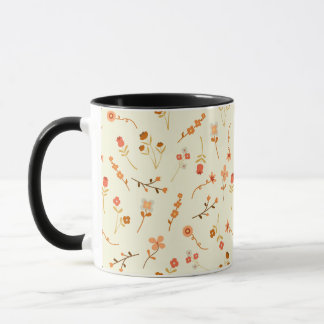 Vintage Floral Pattern Mug Tasse