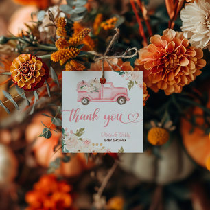 Vintage Floral Pumpkin Truck Kinderdusche Geschenkanhänger