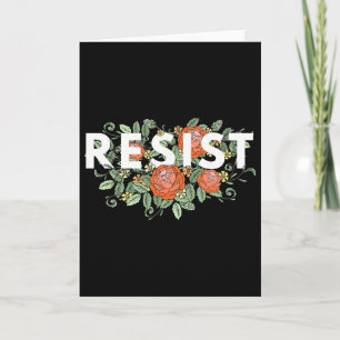 Vintage Floral Resist Anti-Trump Nicht Mein Präsid Karte