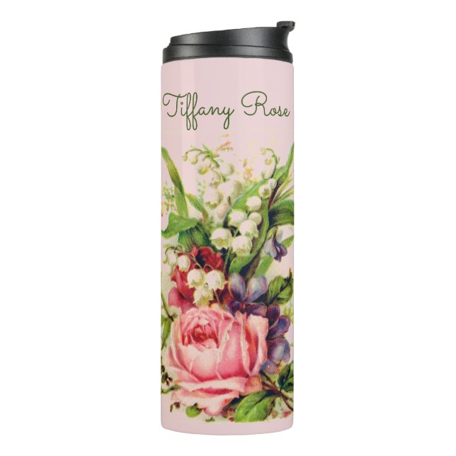 Vintage Floral Spray  Thermosbecher (Nach links gedreht)