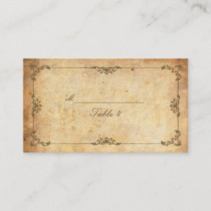 Vintage Floral Table Place Cartes