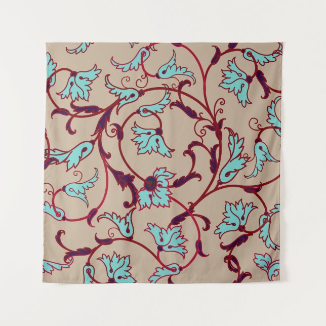 Vintage floral texture pattern. Seamless pattern,  Wandteppich (Vorderseite)