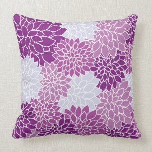 Vintage Floral violet Coussin
