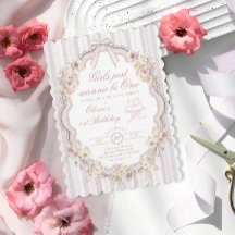 Vintage Floral Will Nur Eins Erster Geburtstag