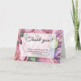 Vintage florale 90. Geburtstagsparty Dankeskarte