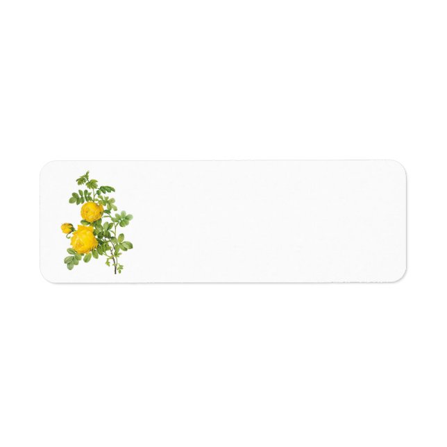 Vintage florale Blume, Gelbe Rosen von Redoute (Vorne)